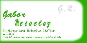 gabor meiselsz business card